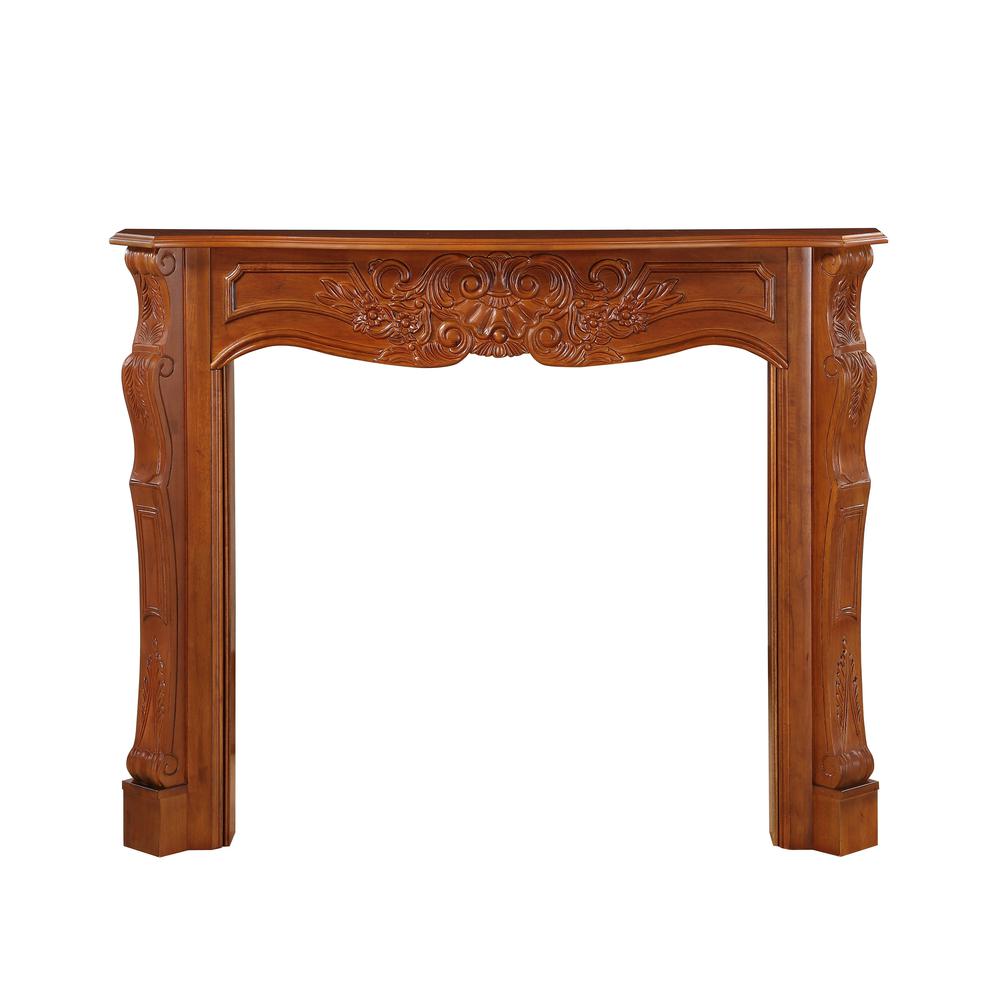 The Deauville 48" Fireplace Mantel Fruitwood Finish. Picture 1