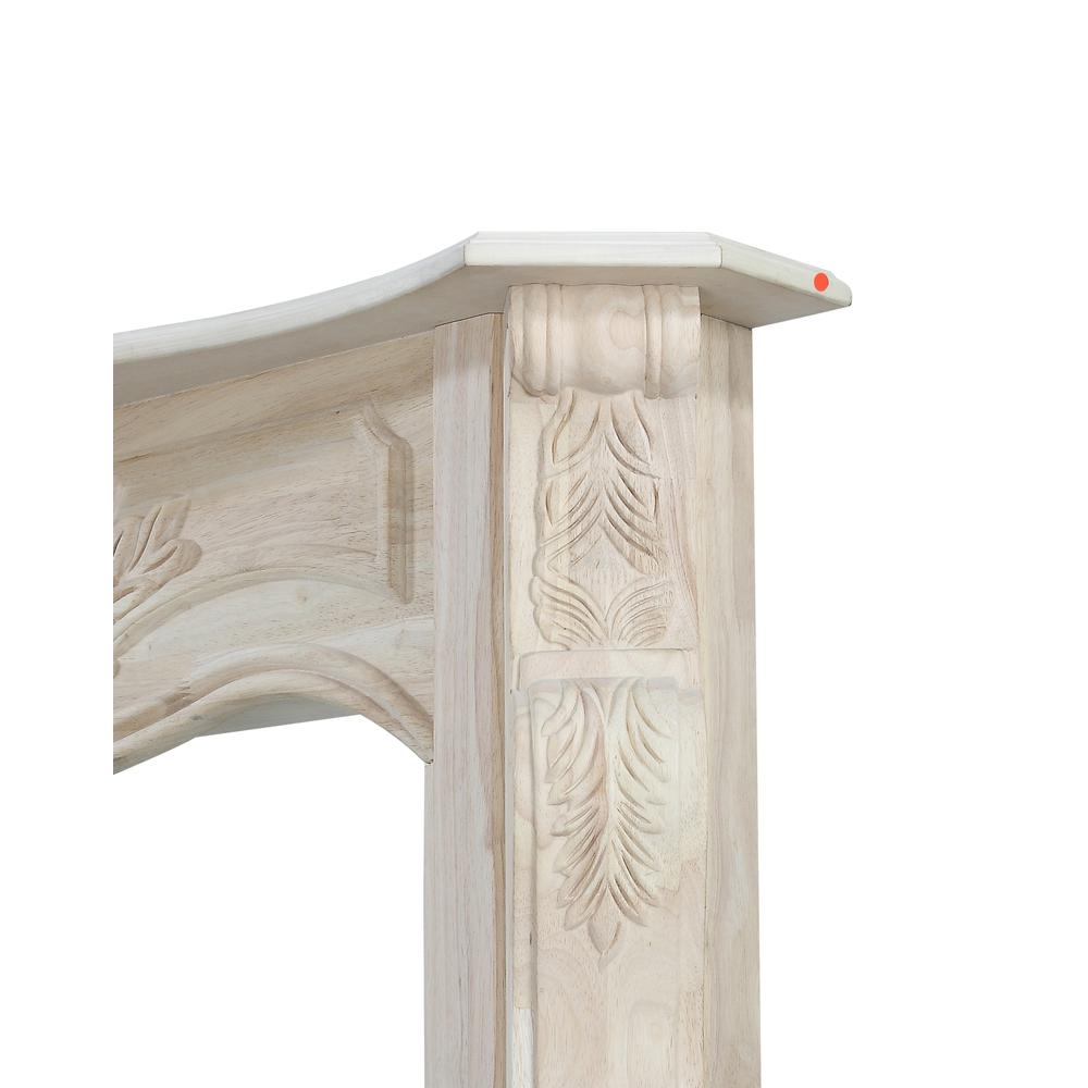 The Deauville 48" Fireplace Mantel Unfinished. Picture 11