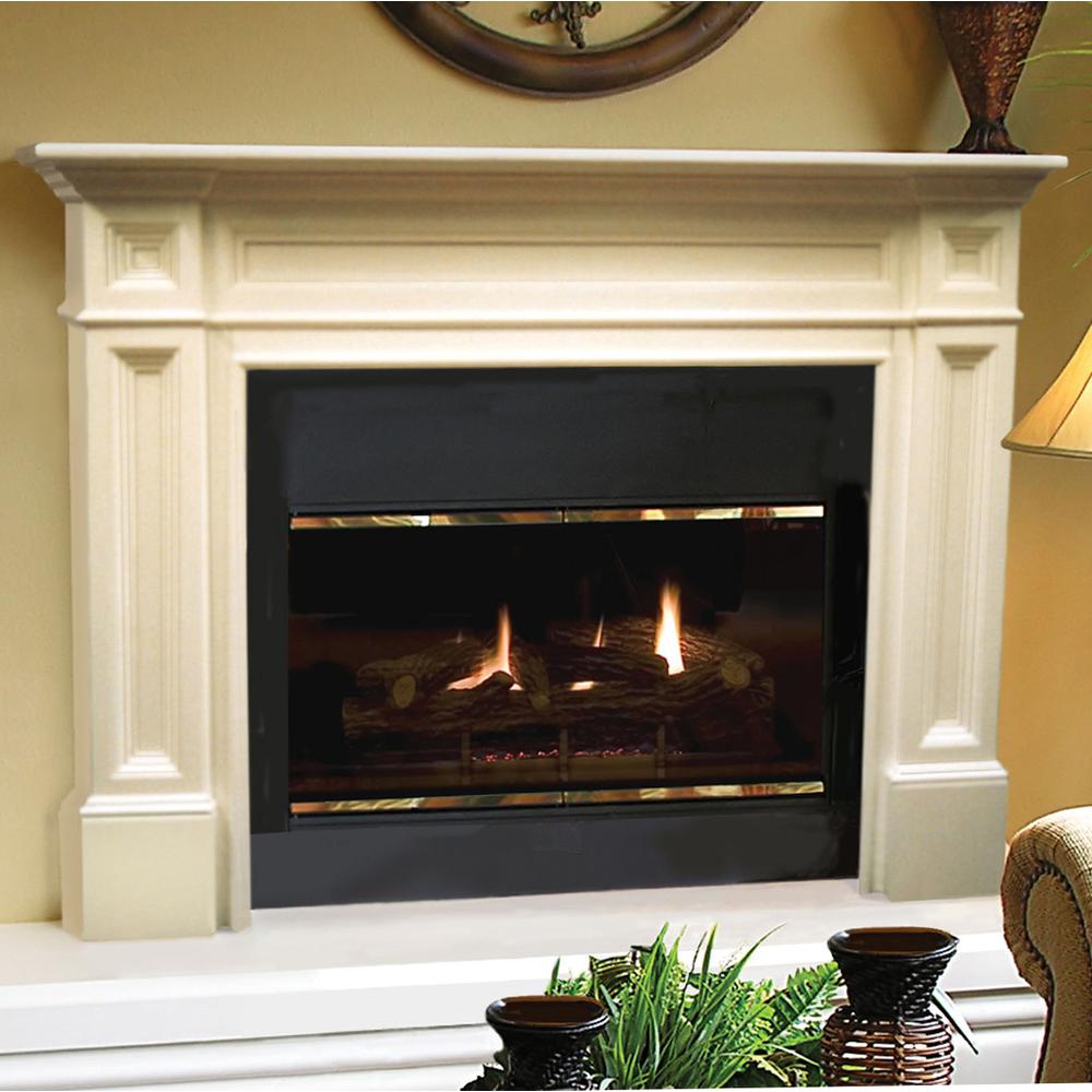 The Classique 56" Fireplace Mantel Unfinished. Picture 9