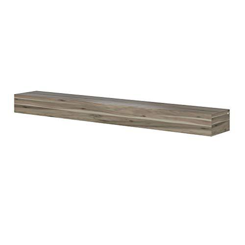 48" Shelf or Mantel Shelf with Weathered Gray Finish and Natural Distressing. Picture 1