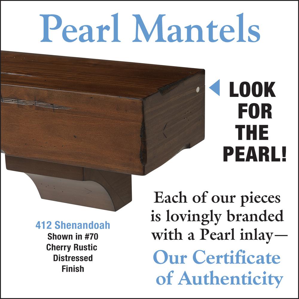 The Shenandoah 60" Shelf or Mantel Shelf Cherry Rustic Distressed Finish. Picture 10