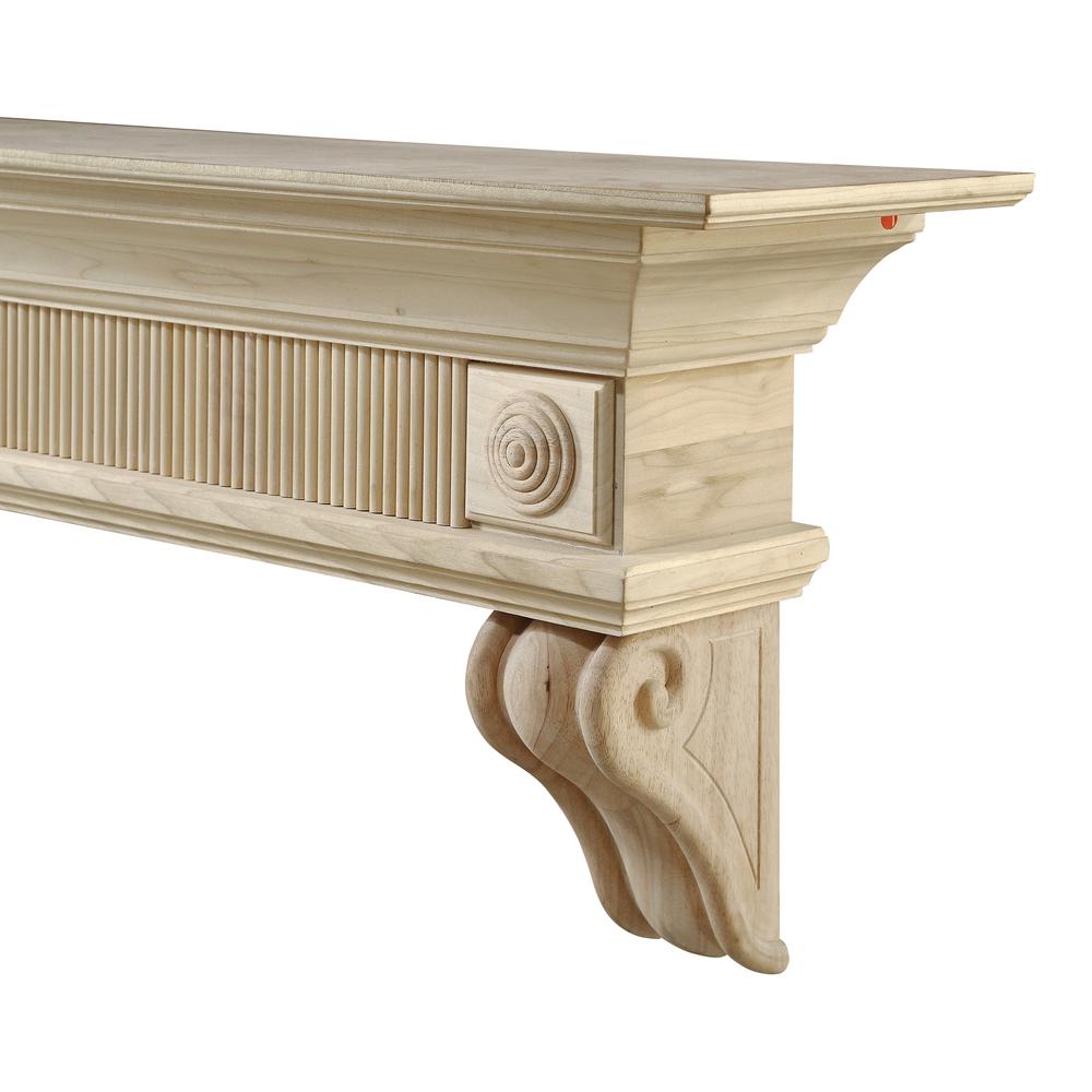 The Devonshire 60" Shelf or Mantel Shelf Unfinished. Picture 6