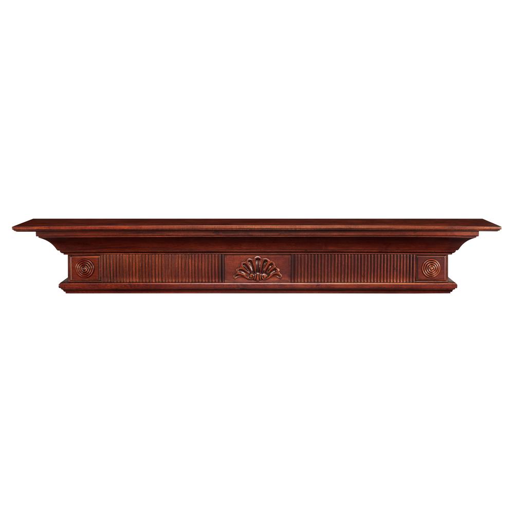 The Devonshire 60" Shelf or Mantel Shelf Cherry Rustic Distressed Finish. Picture 8