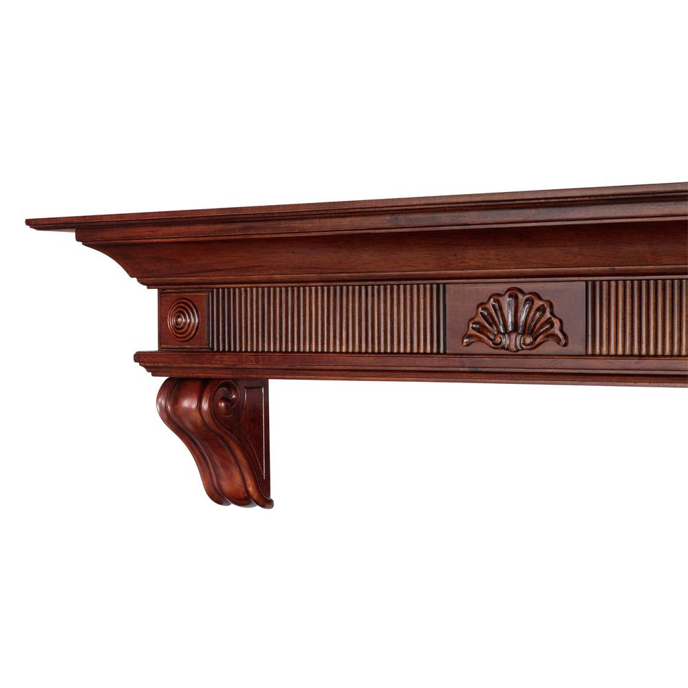 The Devonshire 60" Shelf or Mantel Shelf Cherry Rustic Distressed Finish. Picture 3