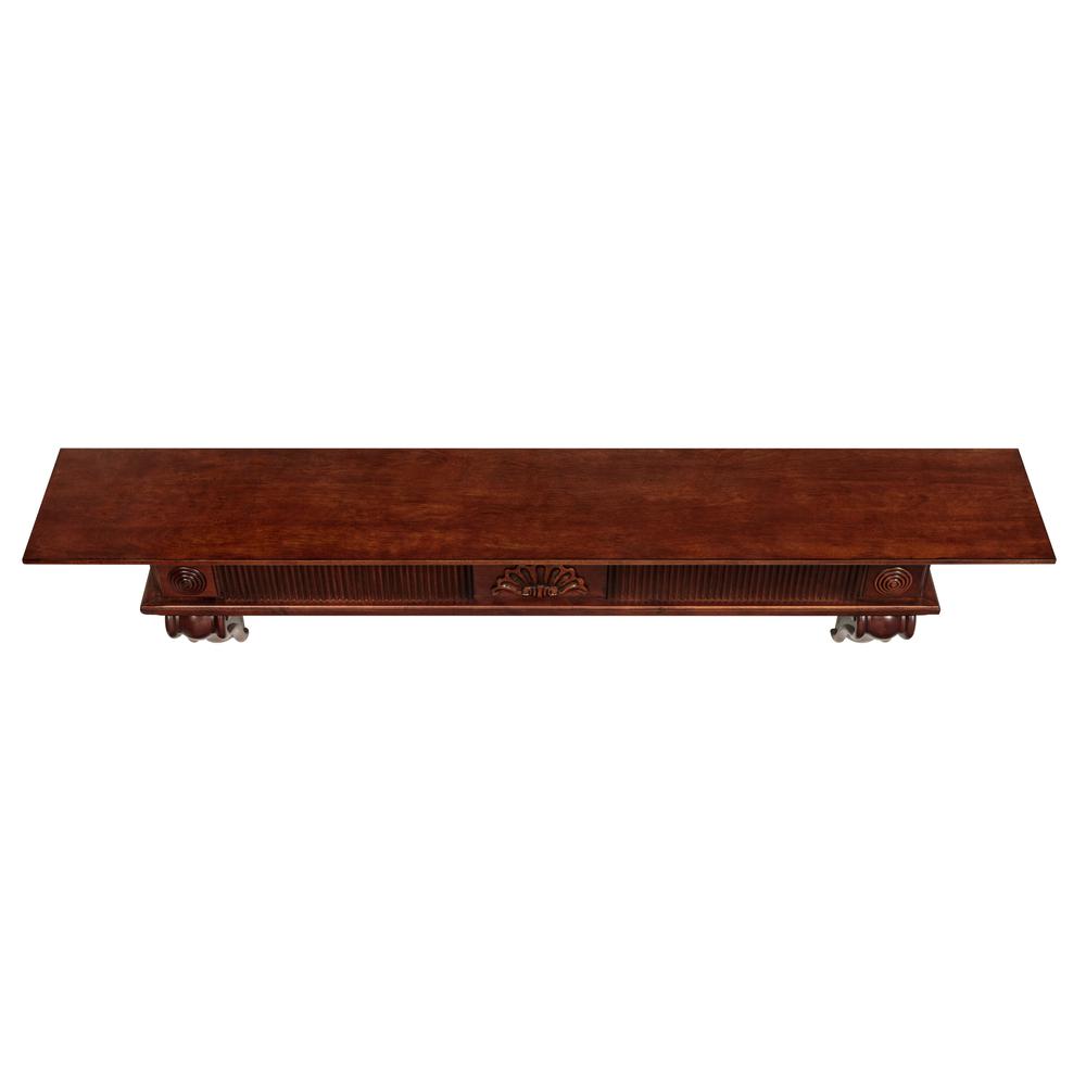 The Devonshire 60" Shelf or Mantel Shelf Cherry Rustic Distressed Finish. Picture 7