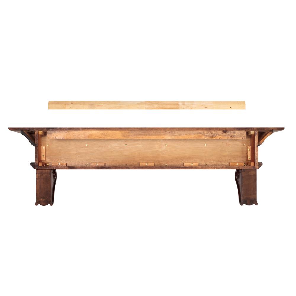 The Devonshire 60" Shelf or Mantel Shelf Cherry Rustic Distressed Finish. Picture 14