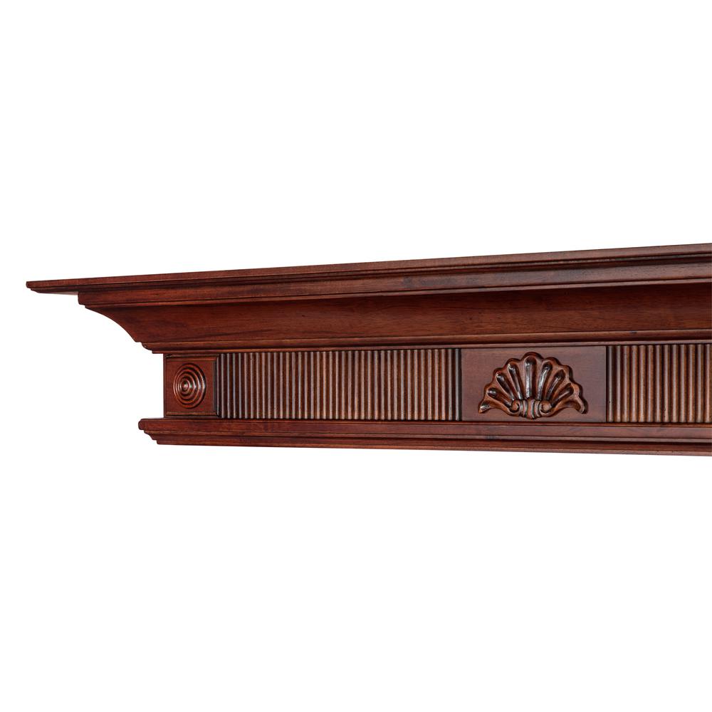 The Devonshire 60" Shelf or Mantel Shelf Cherry Rustic Distressed Finish. Picture 16