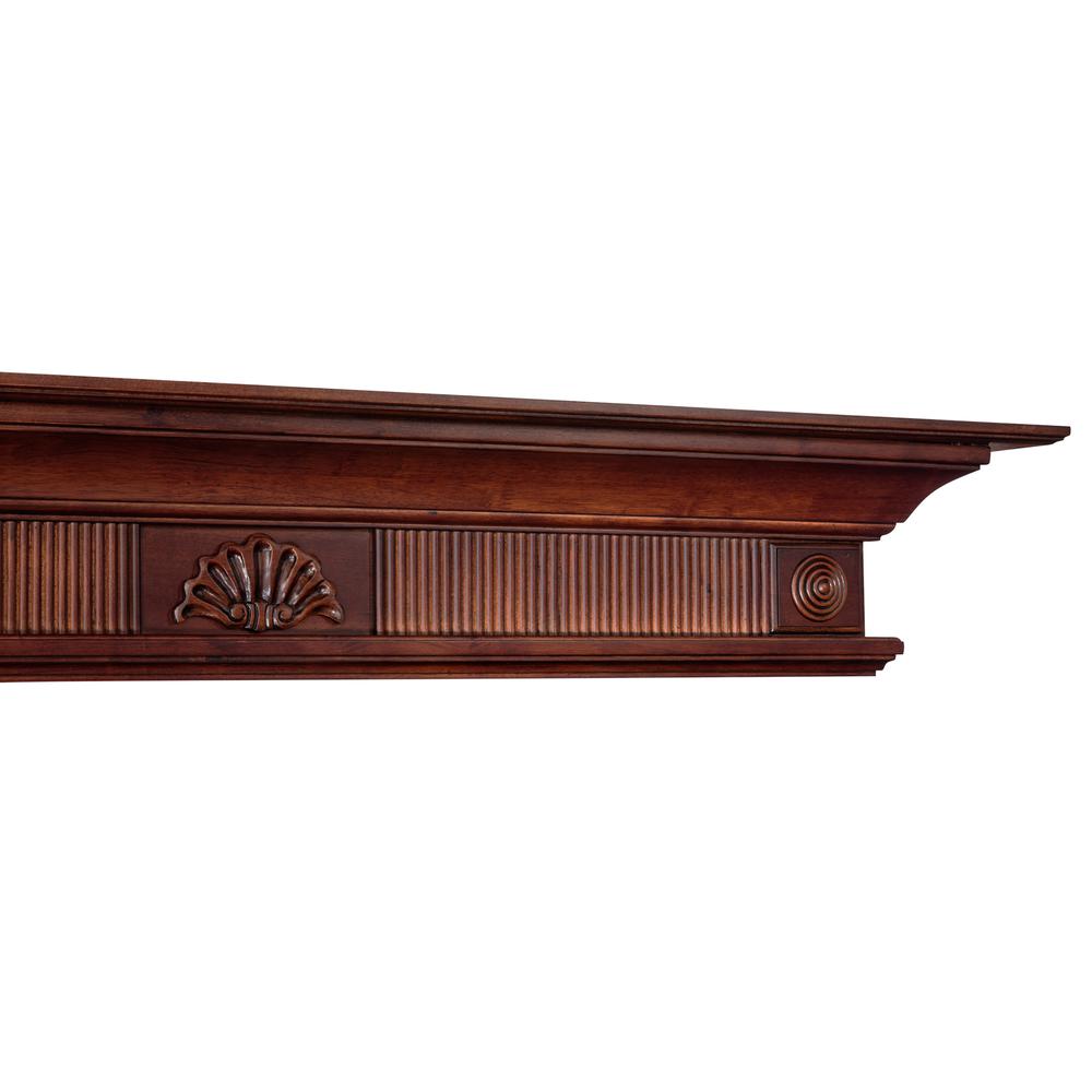 The Devonshire 60" Shelf or Mantel Shelf Cherry Rustic Distressed Finish. Picture 18