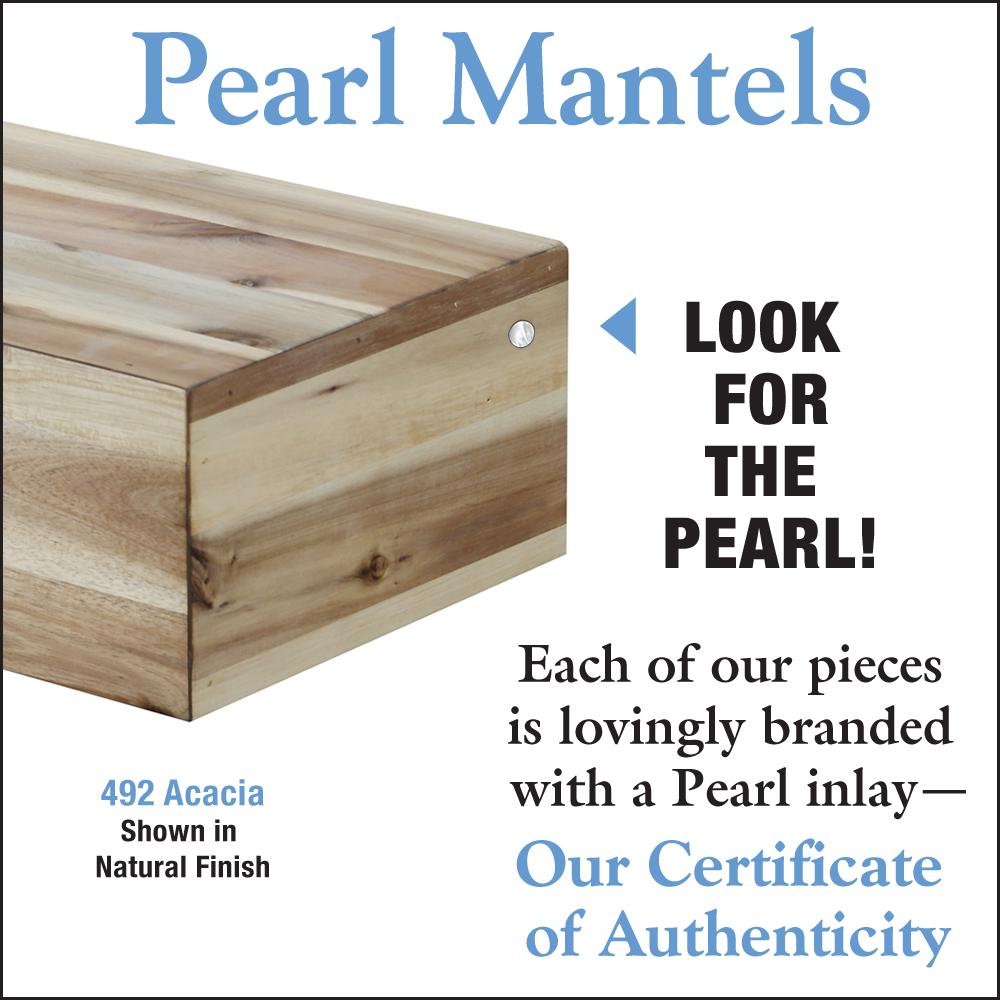 Acacia 48" Shelf or Mantel Shelf with Natural Finish and Distressing. Picture 4