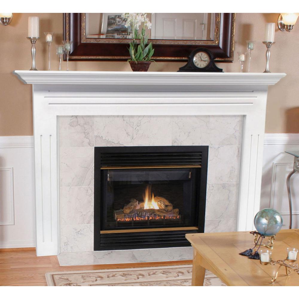 The Newport  48" Fireplace Mantel MDF White Paint. Picture 9