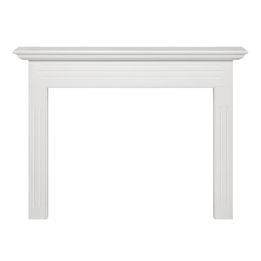The Newport  48" Fireplace Mantel MDF White Paint. Picture 1