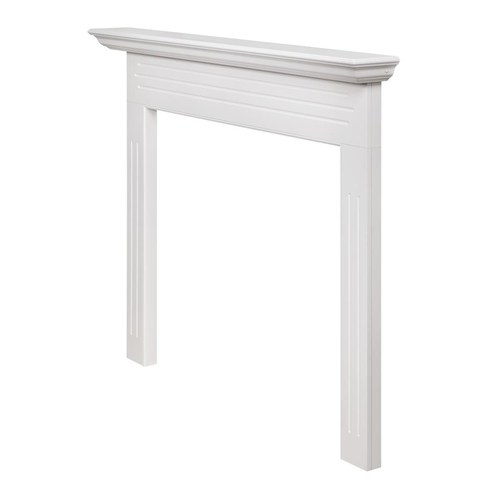 The Newport  48" Fireplace Mantel MDF White Paint. Picture 4