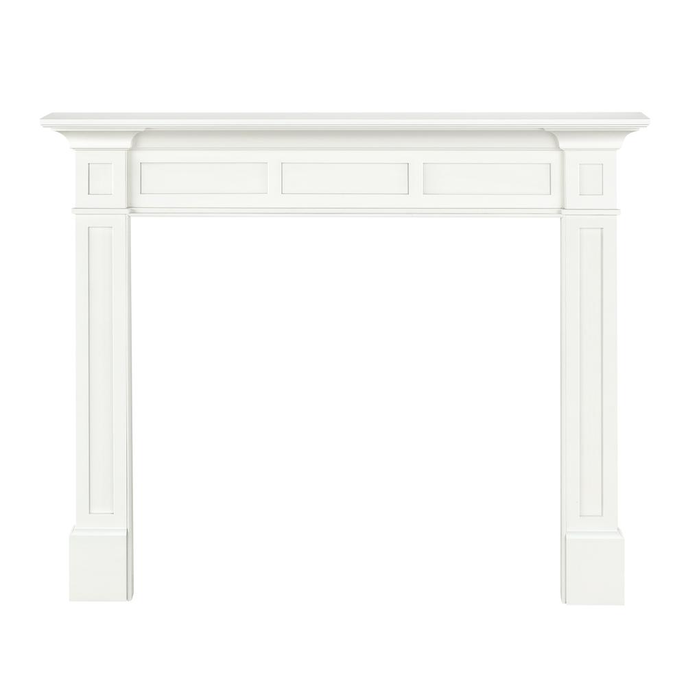 The Jim 56" Fireplace Mantel MDF White Paint. Picture 1