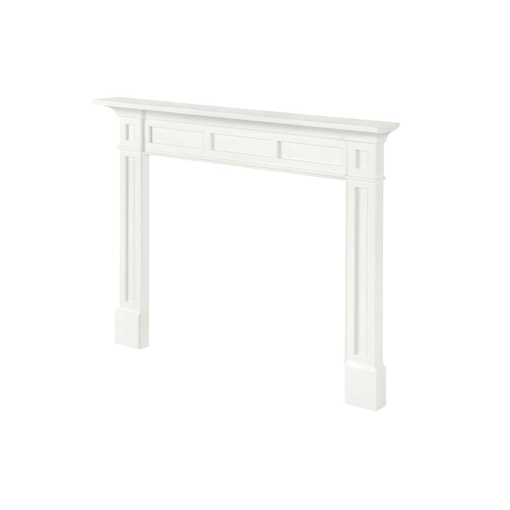 The Jim 56" Fireplace Mantel MDF White Paint. Picture 6