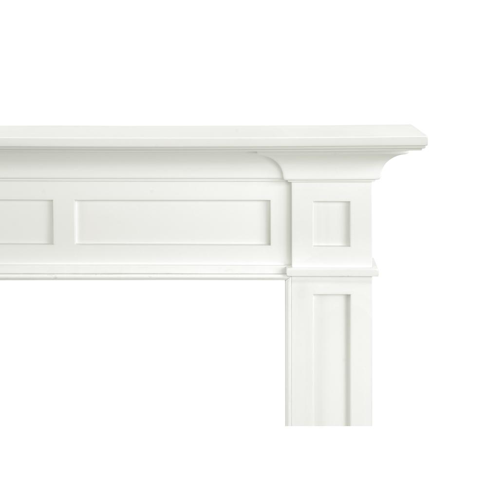 The Jim 56" Fireplace Mantel MDF White Paint. Picture 7