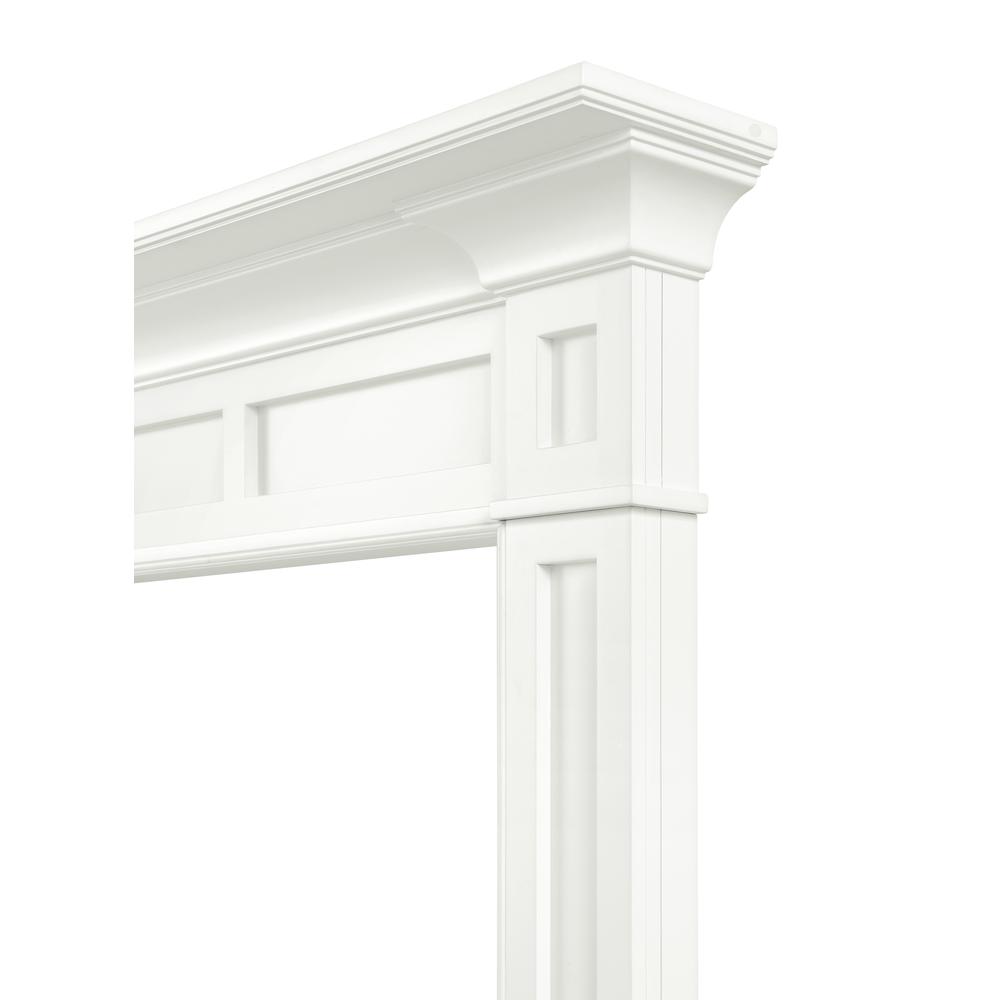 The Jim 56" Fireplace Mantel MDF White Paint. Picture 9