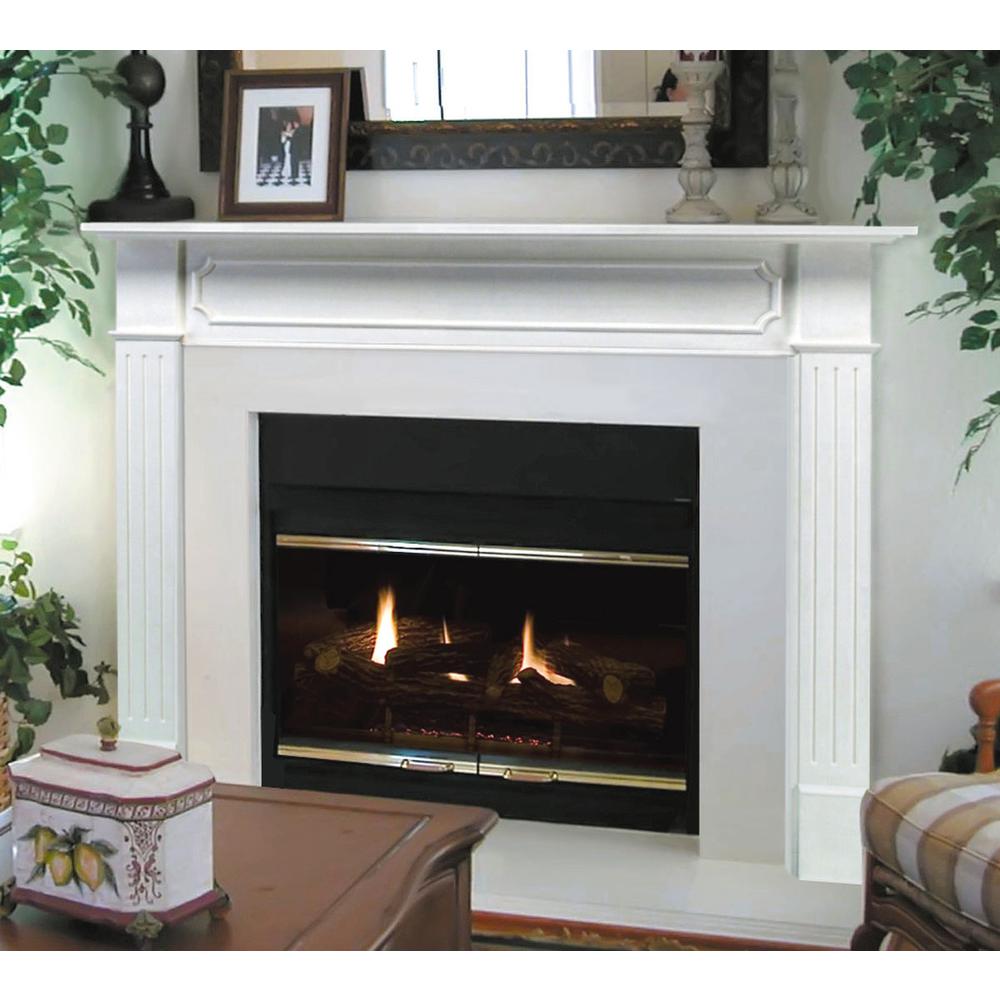 The Berkley 48" Fireplace Mantel MDF White Paint. Picture 7