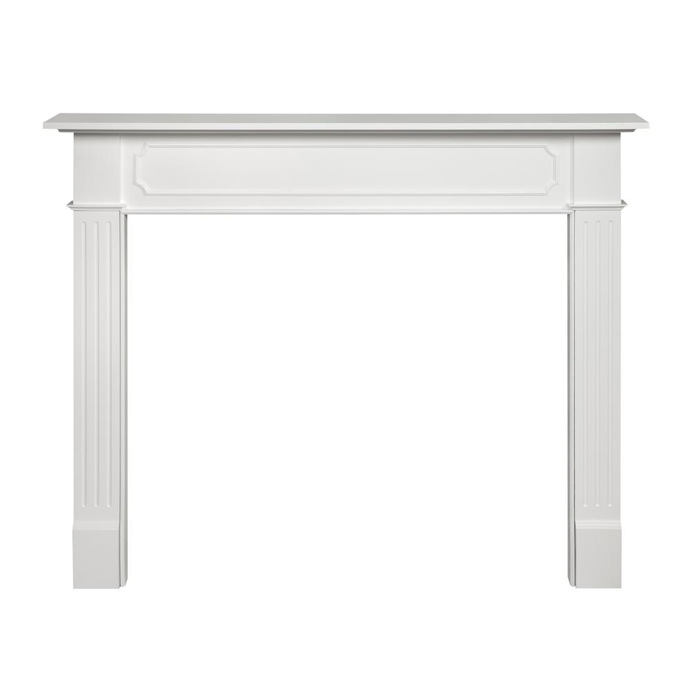 The Berkley 48" Fireplace Mantel MDF White Paint. Picture 1