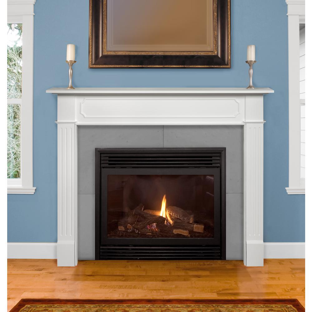 The Berkley 48" Fireplace Mantel MDF White Paint. Picture 6