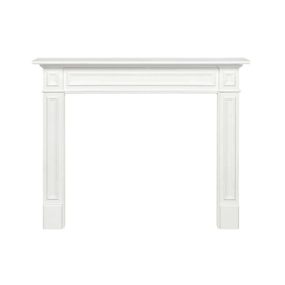 The Mike 48" Fireplace Mantel MDF White Paint. Picture 1
