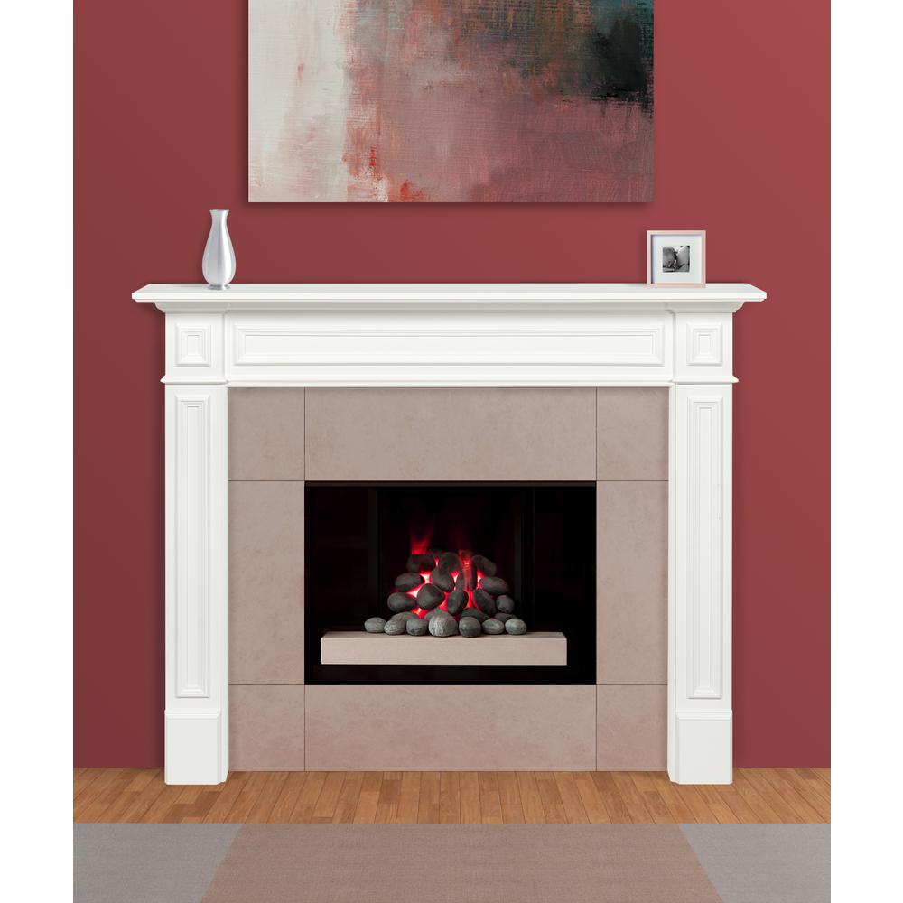The Mike 48" Fireplace Mantel MDF White Paint. Picture 2