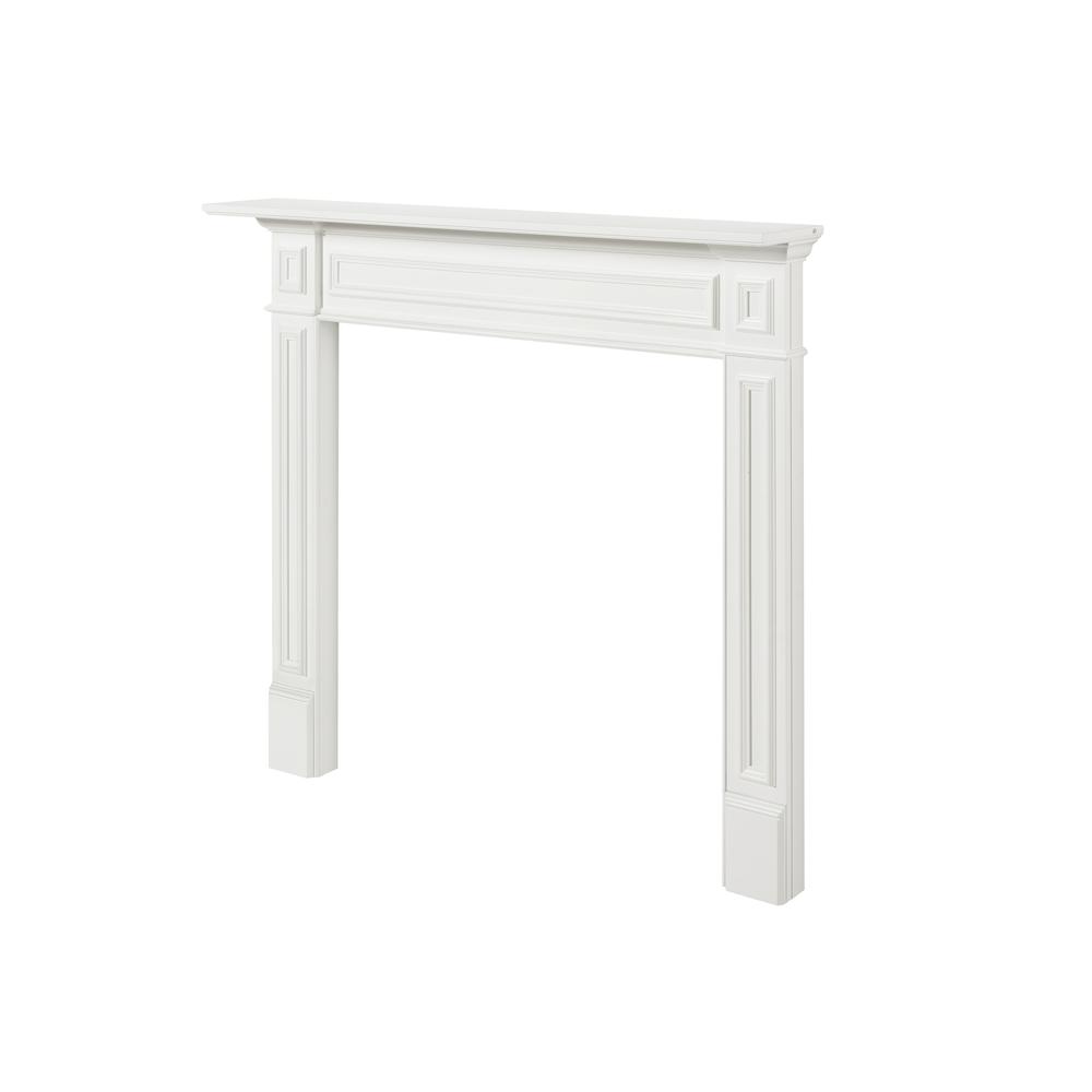 The Mike 48" Fireplace Mantel MDF White Paint. Picture 6