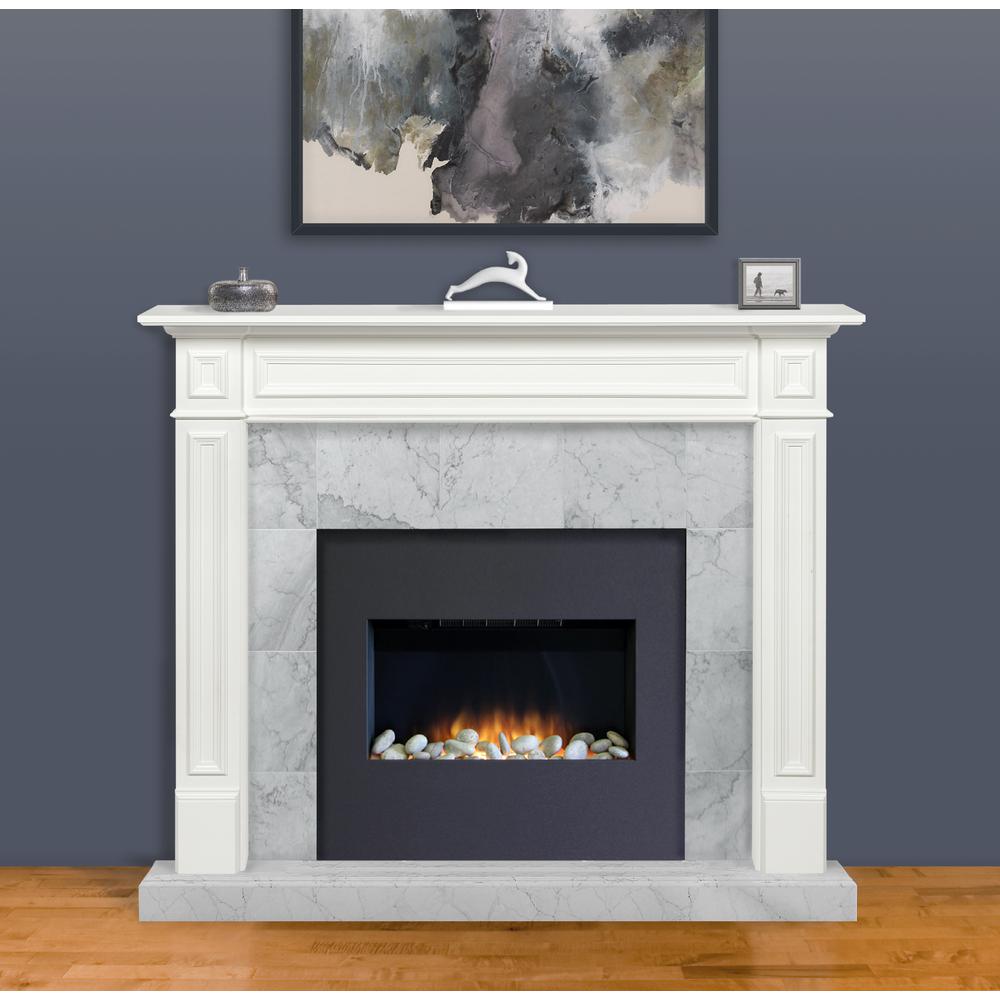 The Mike 48" Fireplace Mantel MDF White Paint. Picture 5