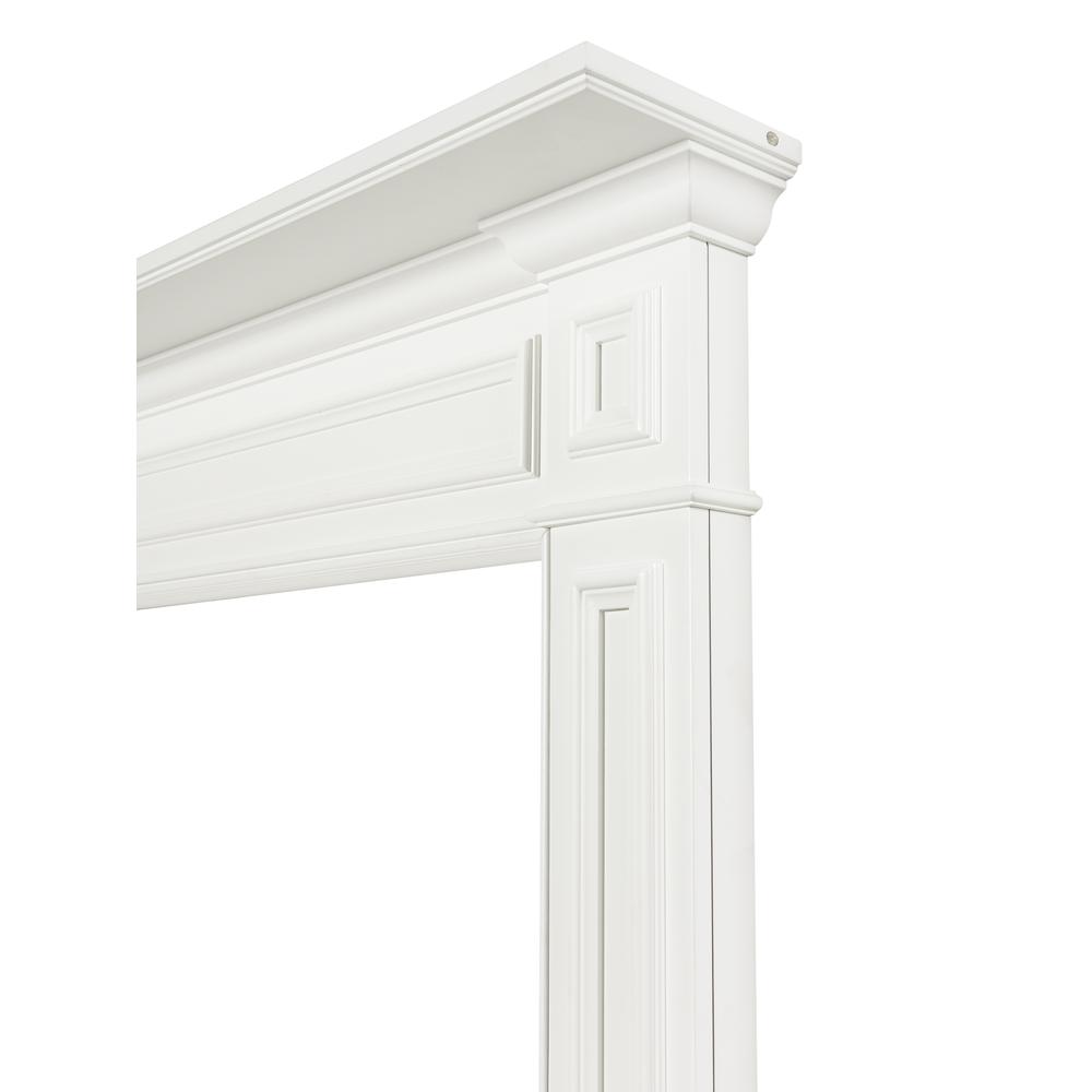 The Mike 48" Fireplace Mantel MDF White Paint. Picture 8