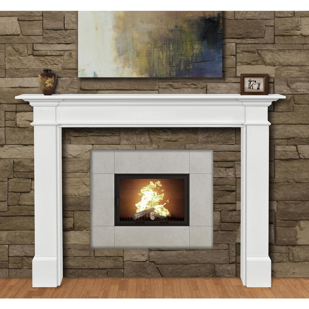 The Radford 48" Fireplace Mantel MDF White Paint. Picture 6
