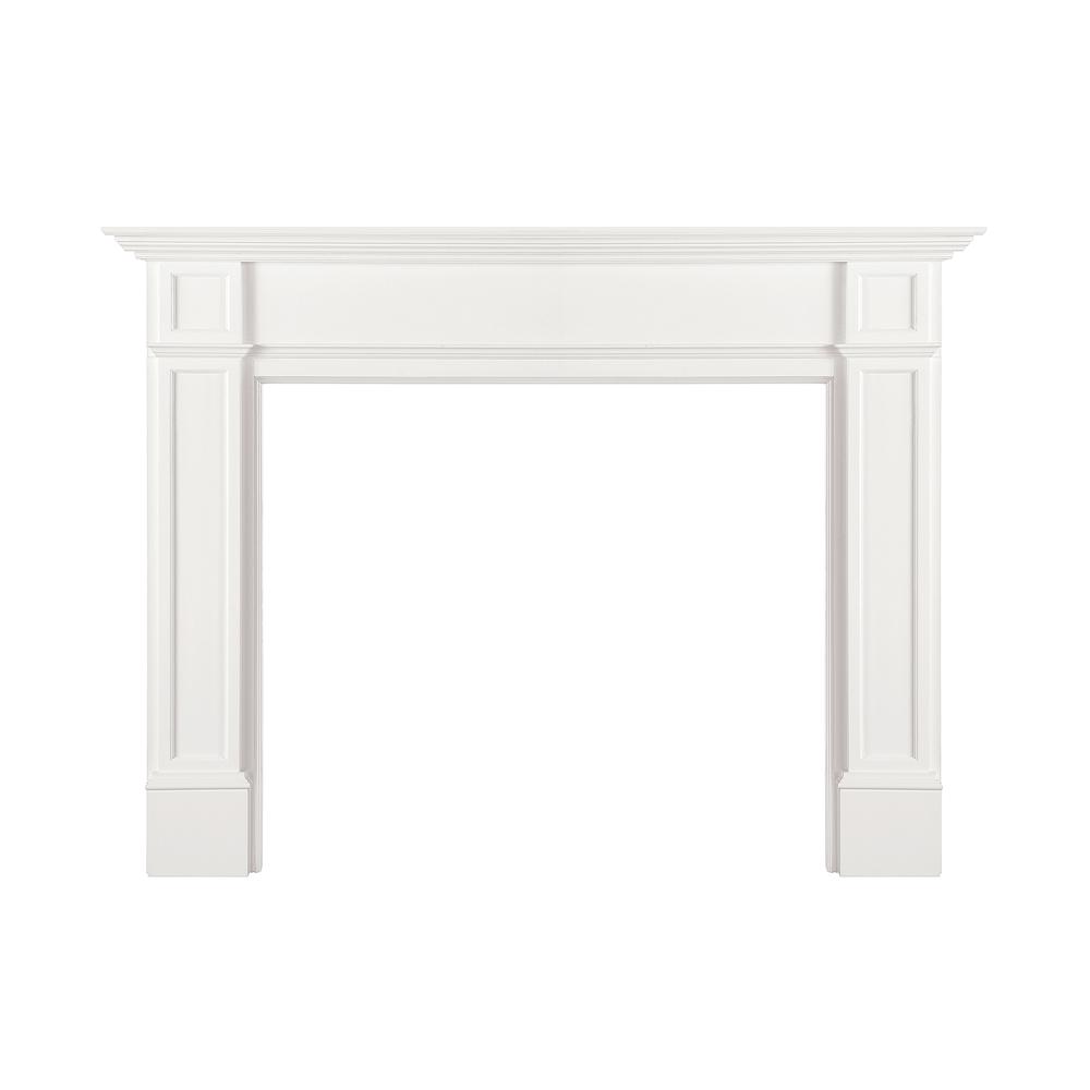 The Marshall 48 inch Fireplace Mantel MDF White Pain. Picture 1