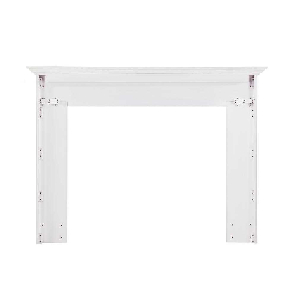 The Marshall 48 inch Fireplace Mantel MDF White Pain. Picture 3