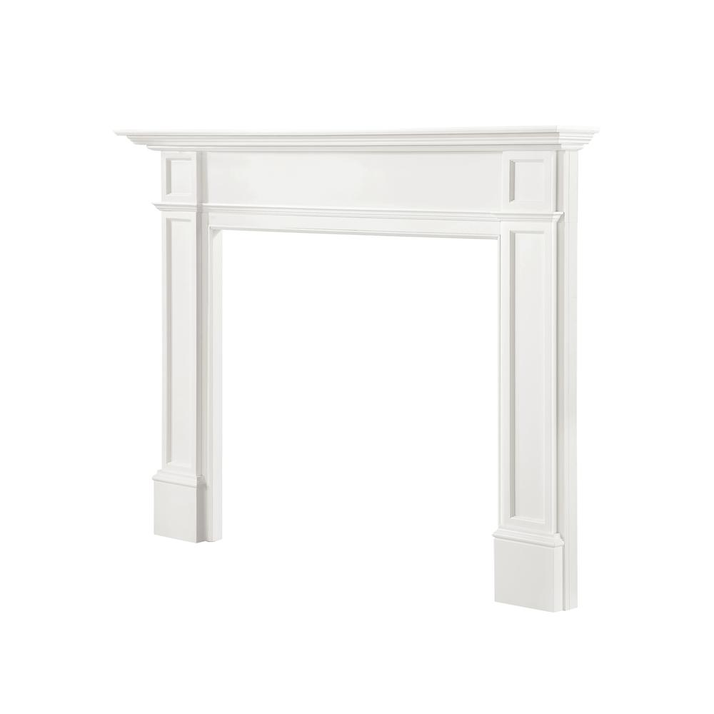 The Marshall 48 inch Fireplace Mantel MDF White Pain. Picture 6