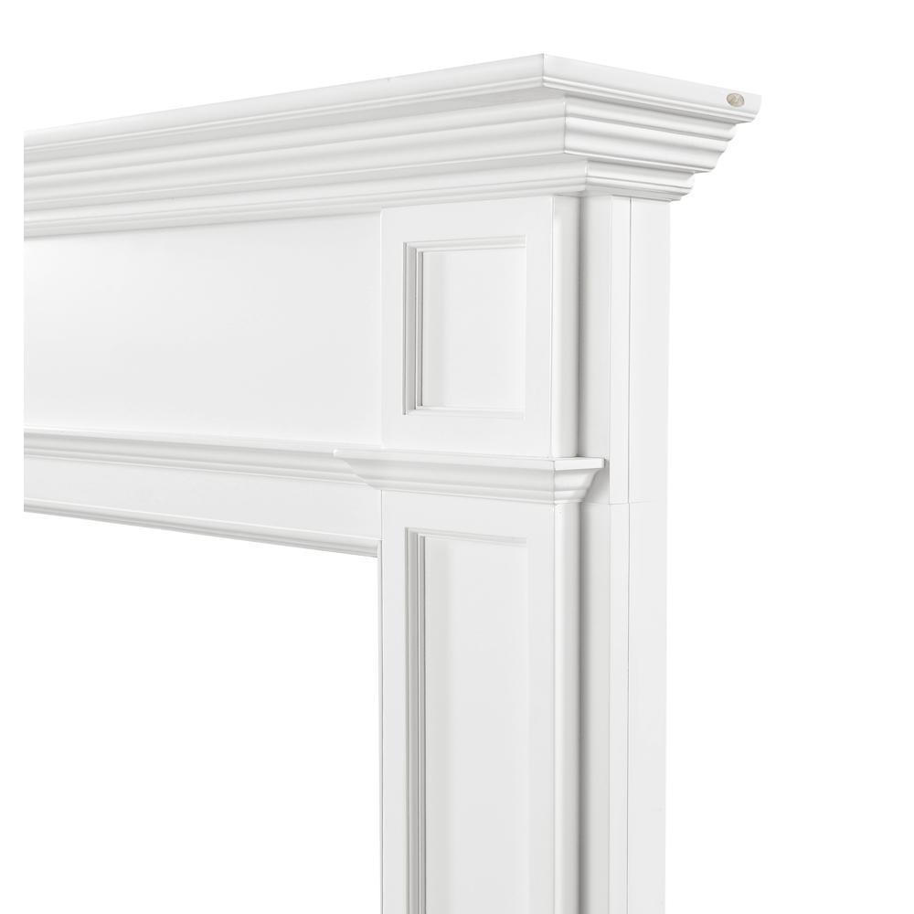 The Marshall 48 inch Fireplace Mantel MDF White Pain. Picture 9
