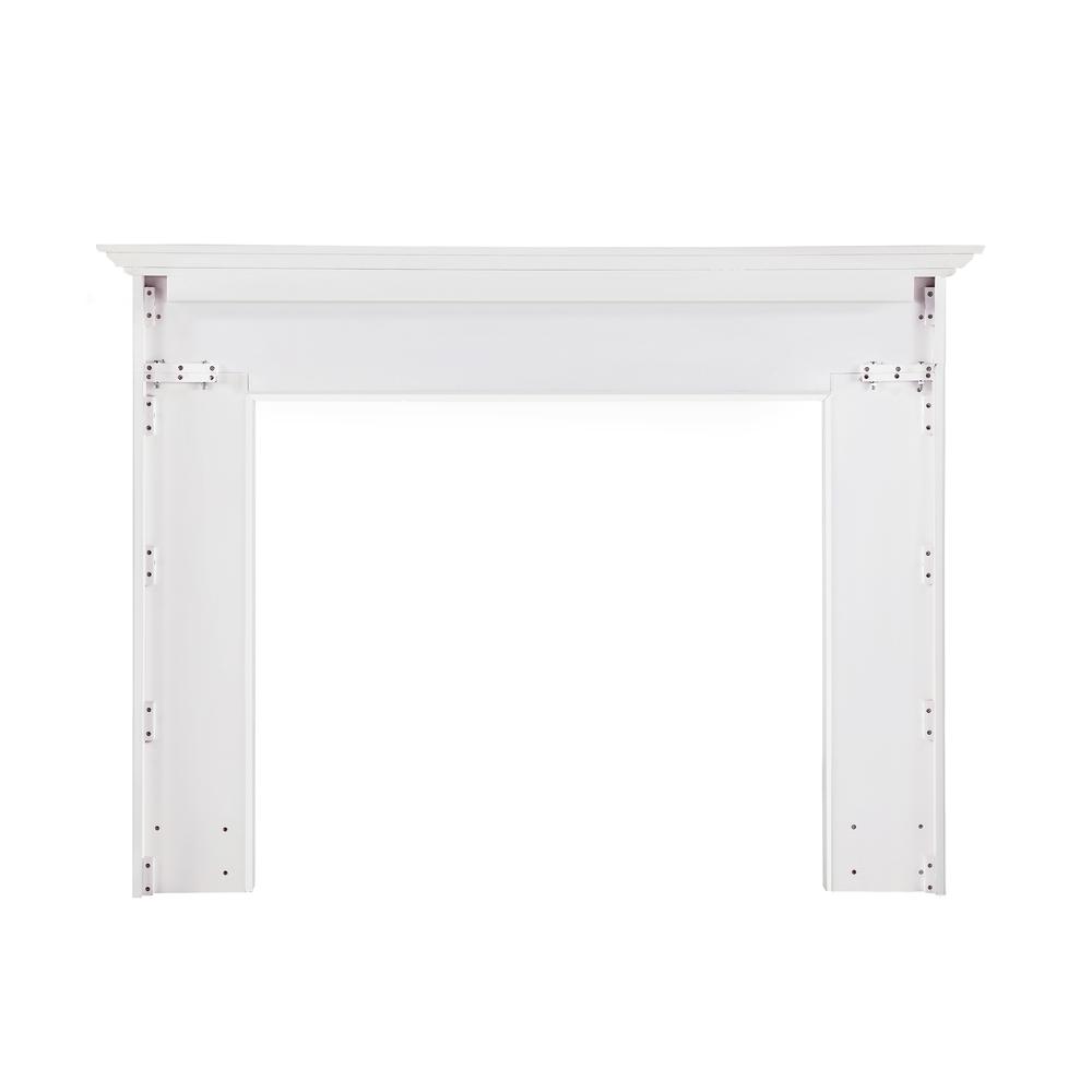 The Marshall 48 inch Fireplace Mantel MDF White Pain. Picture 7