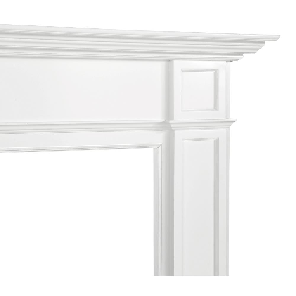 The Marshall 48 inch Fireplace Mantel MDF White Pain. Picture 8