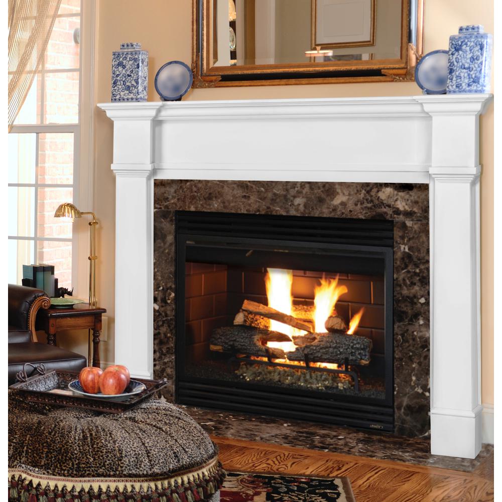 The Richmond 48" Fireplace Mantel MDF White Paint. Picture 12