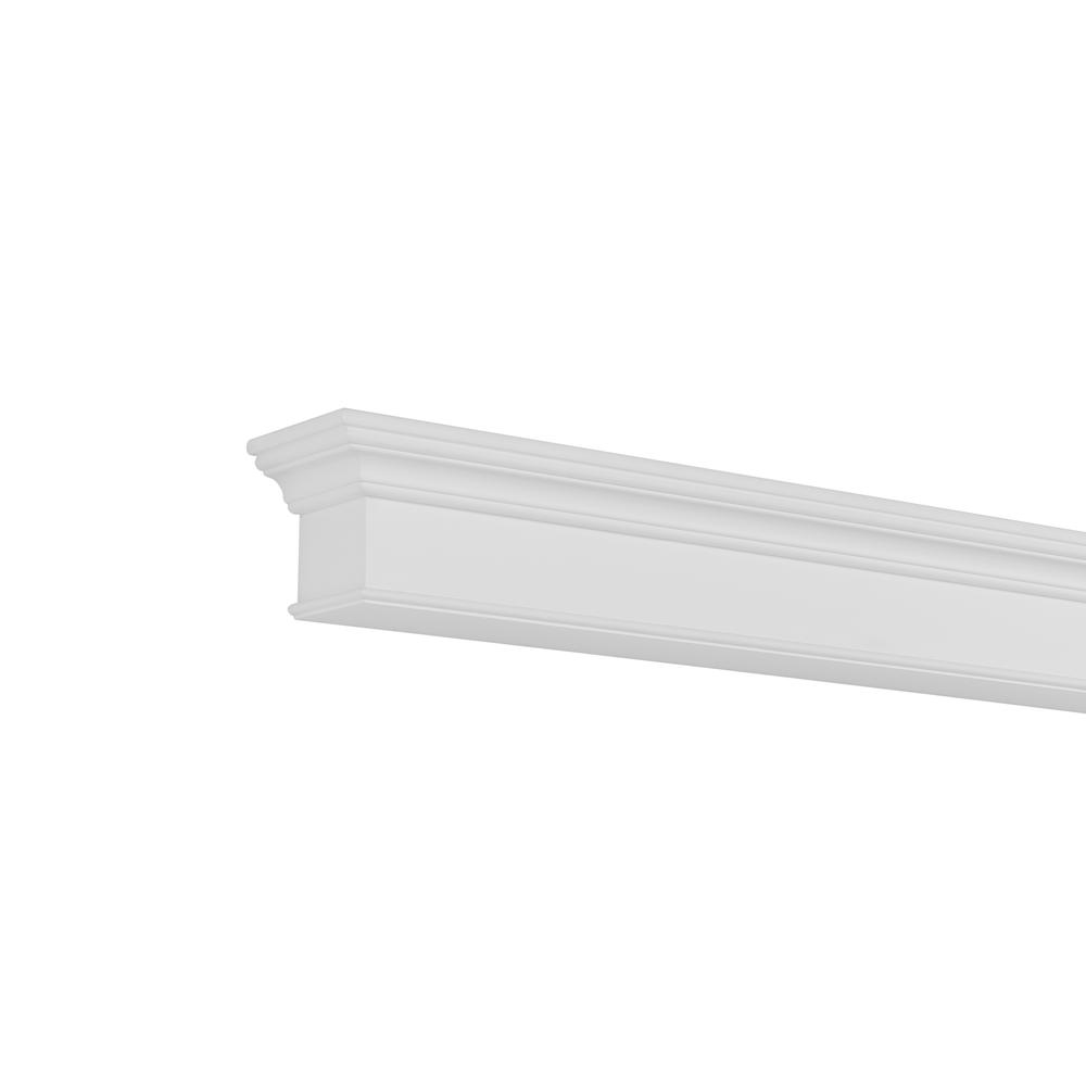 The Henry 48" Shelf or Mantel Shelf MDF White Paint. Picture 1