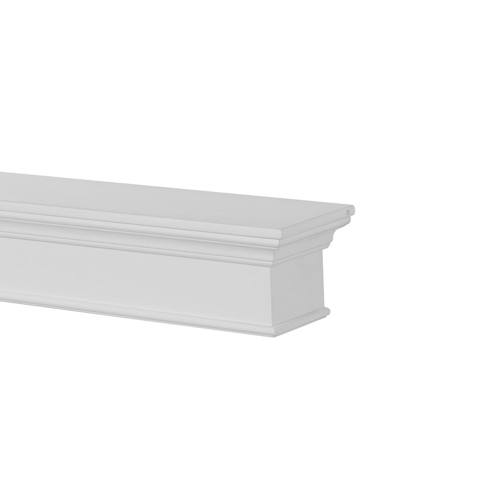 The Henry 48" Shelf or Mantel Shelf MDF White Paint. Picture 5