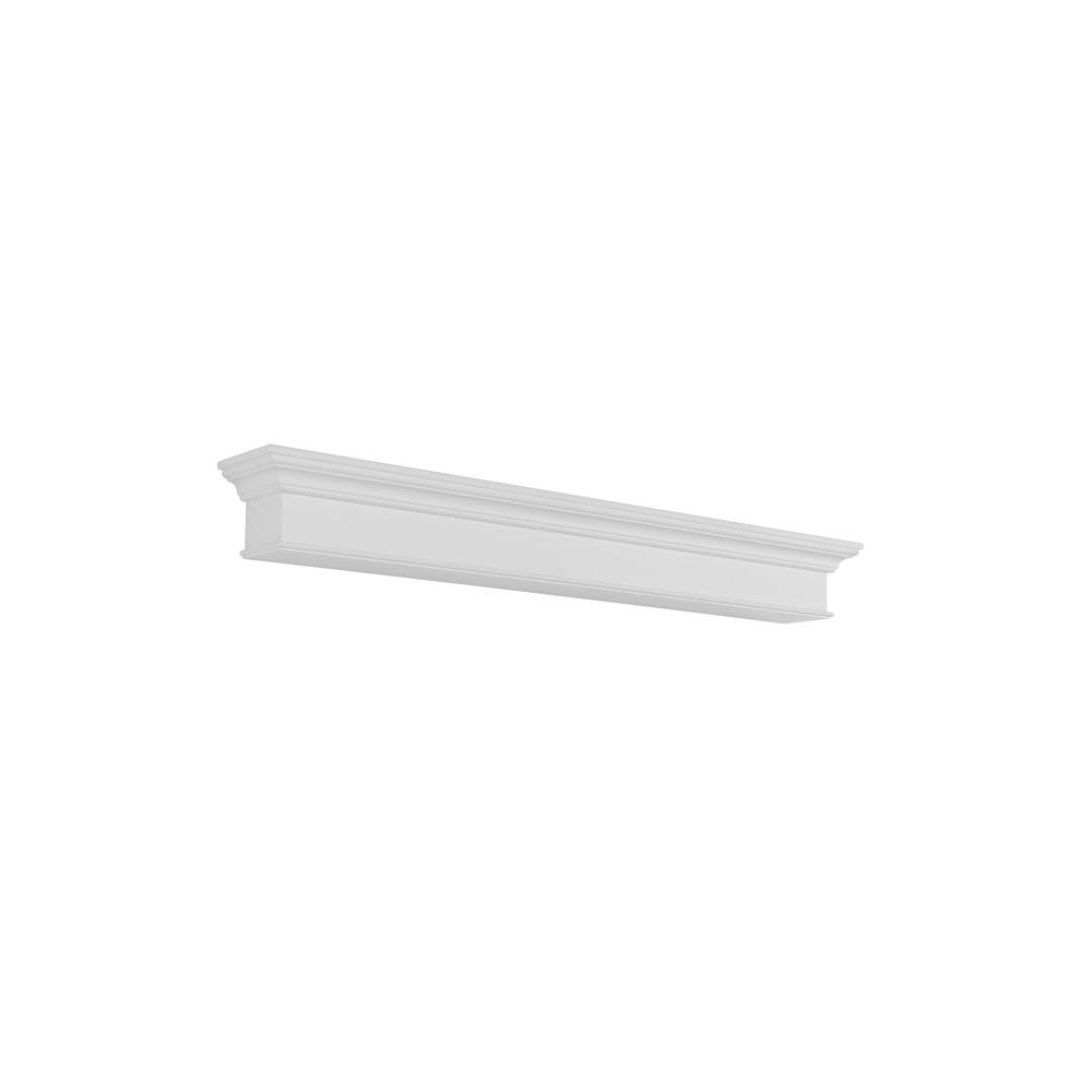 The Henry 48" Shelf or Mantel Shelf MDF White Paint. Picture 7