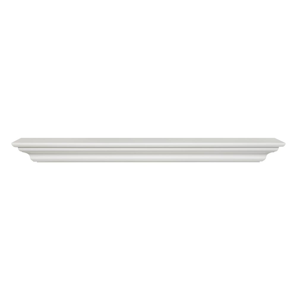 The Crestwood 48" Shelf or Mantel Shelf MDF White Paint. Picture 3