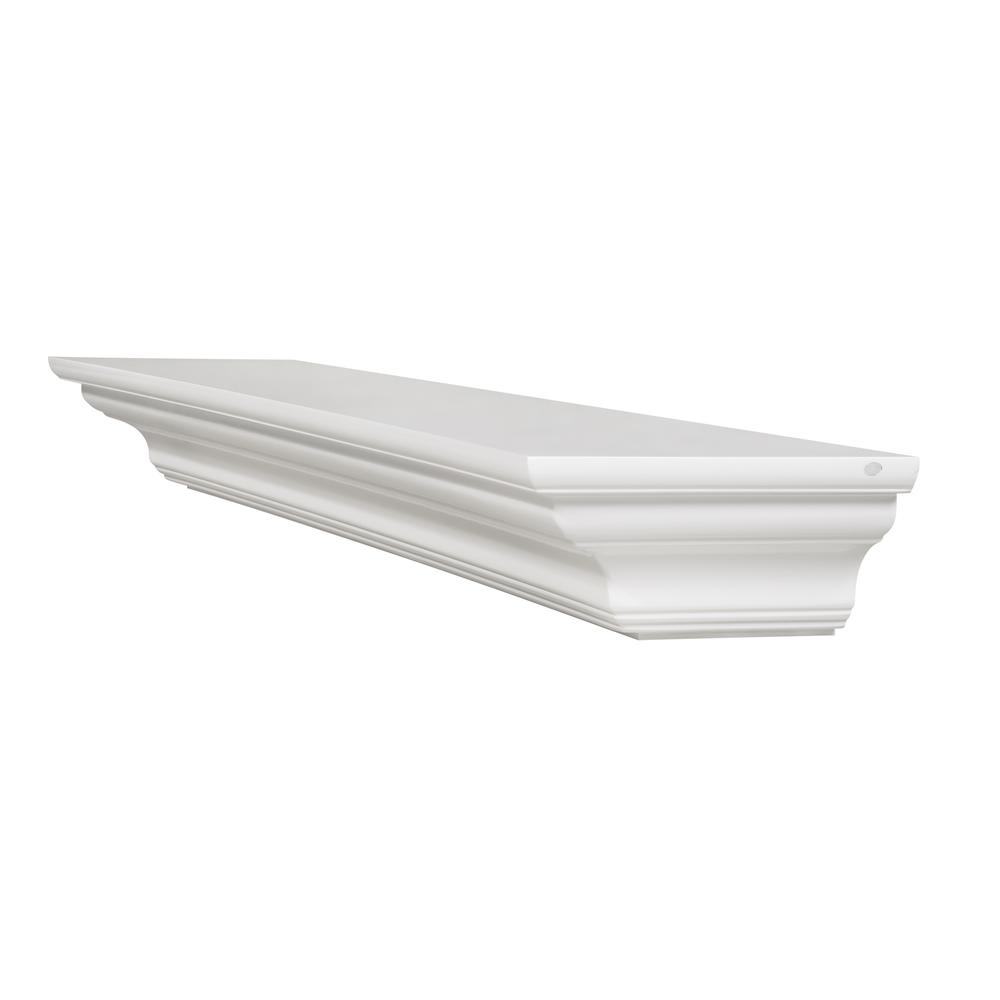 The Crestwood 48" Shelf or Mantel Shelf MDF White Paint. Picture 2