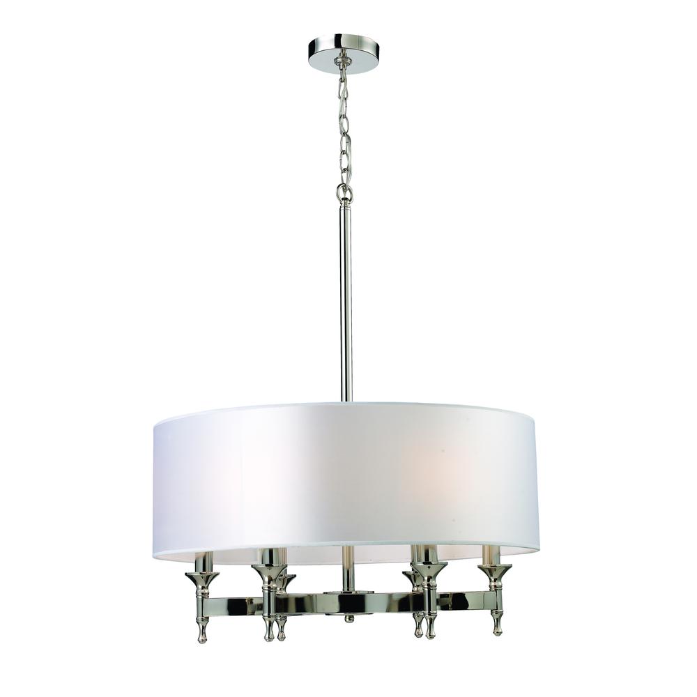 Pembroke 6 Light Chandelier In Polished Nickel. The main picture.