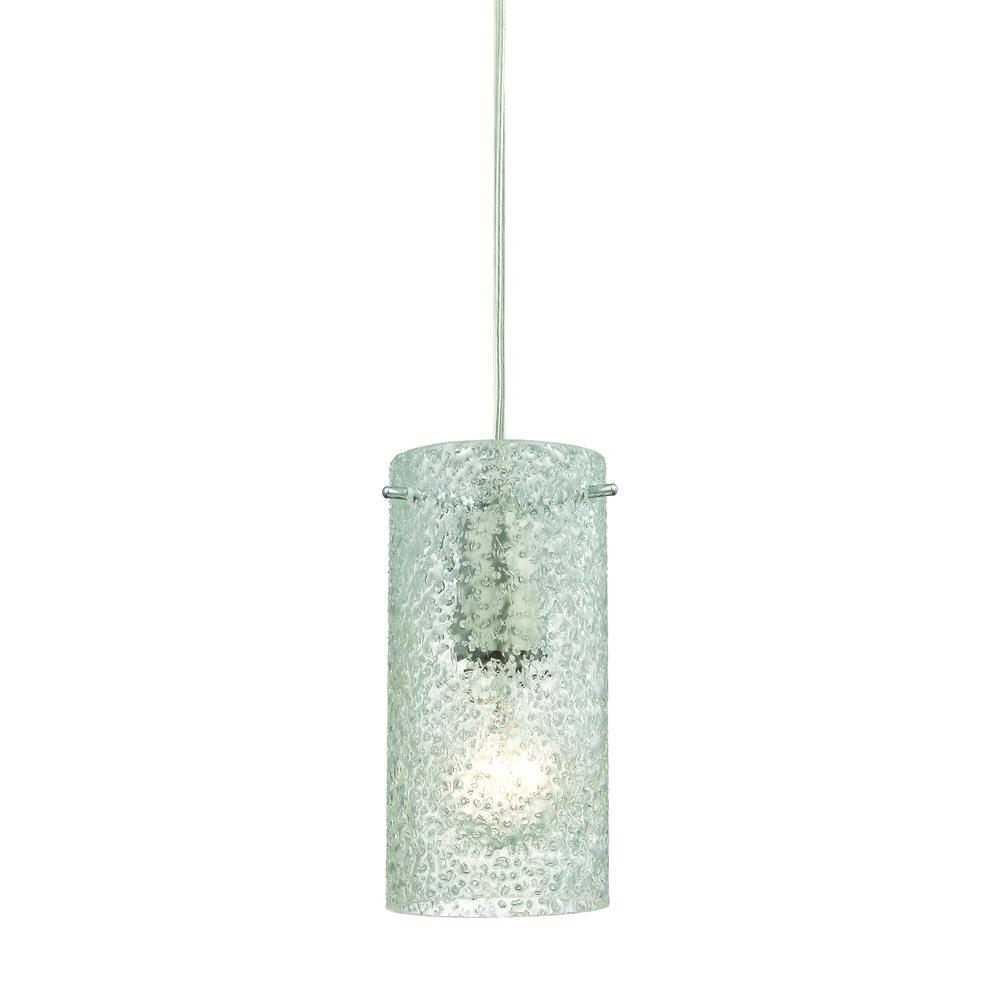 Ice Fragments 1 Light Pendant In Satin Nickel And Clear Glass. The main picture.
