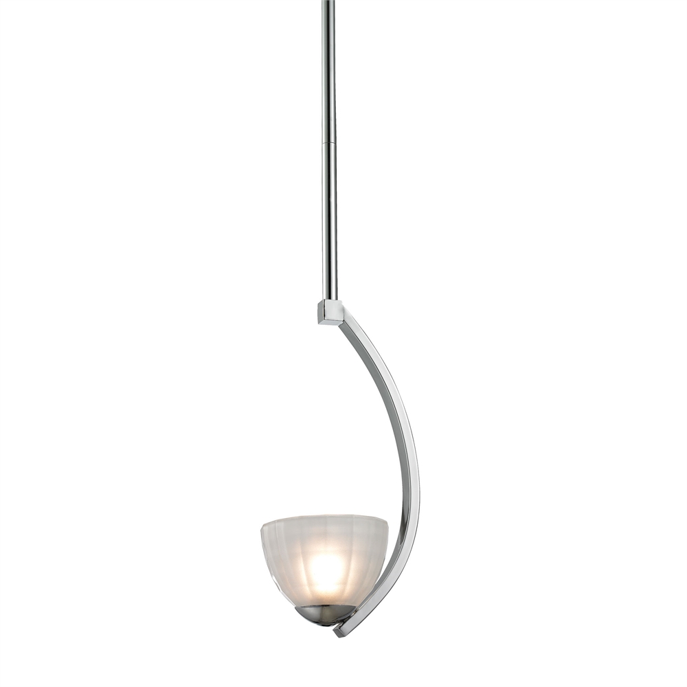 Sculptive 1 Light Pendant In Polished Chrome. The main picture.