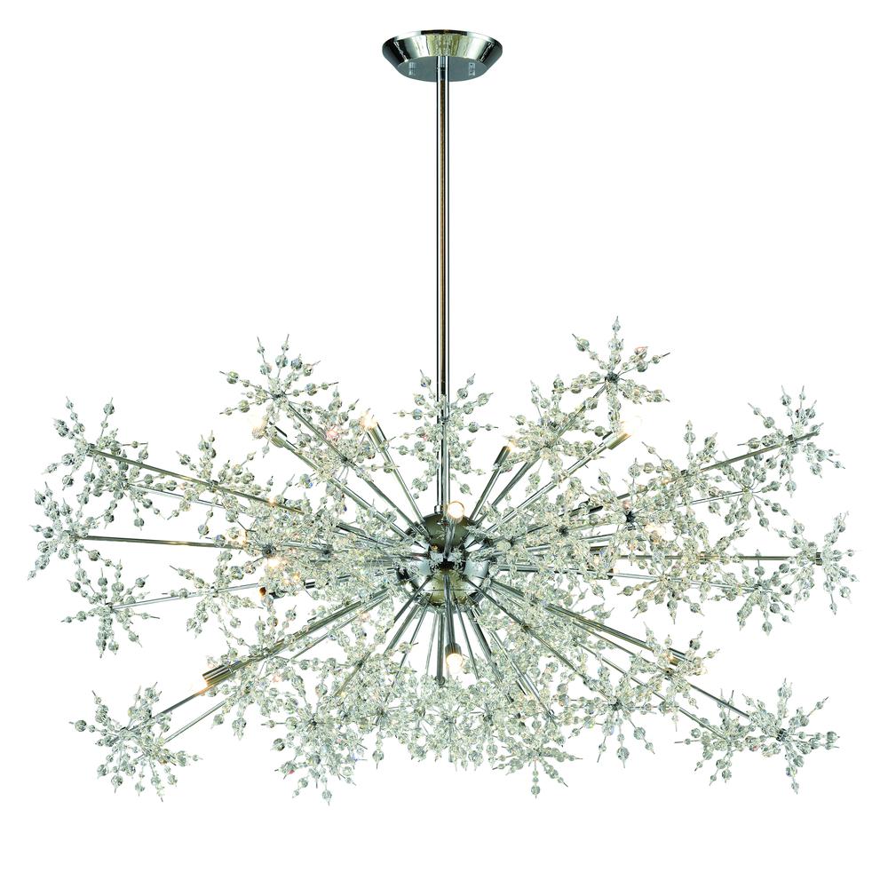 Snowburst 20 Light Chandelier In Polished Chrome. The main picture.