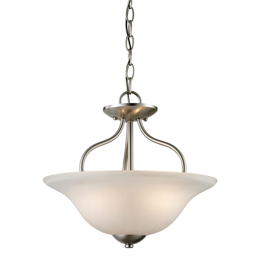 Conway 2 Light Semi Flush In Brushed Nickel. Picture 1