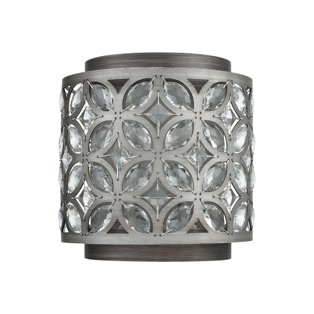 Rosslyn 9'' High 2-Light Sconce - Weathered Zinc. Picture 6