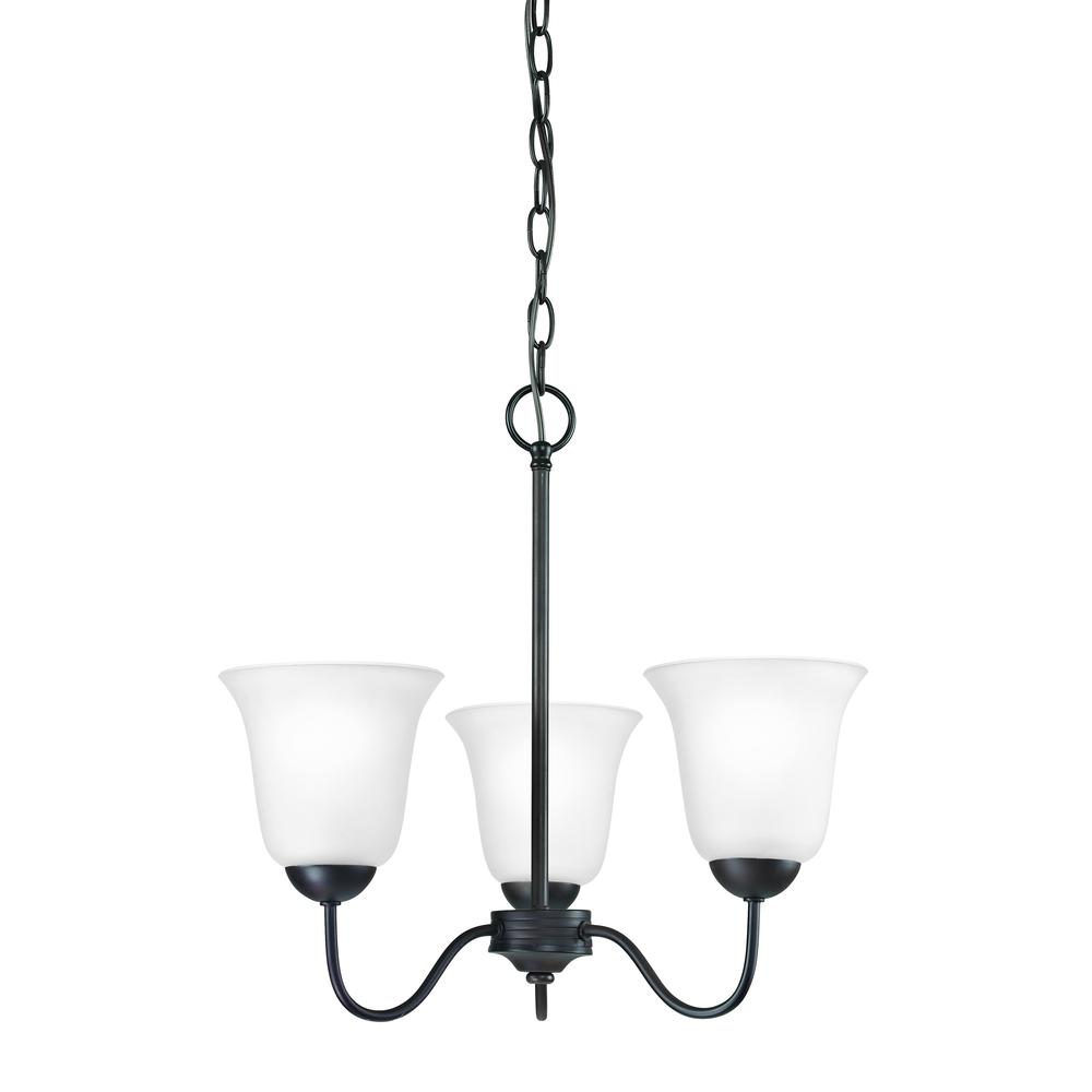 Conway 3 Light Chandelier In Oil Rubbed Bronze. The main picture.