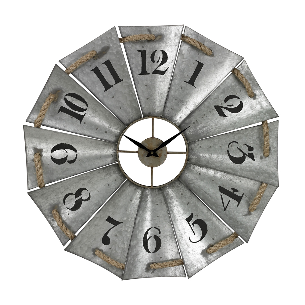 Aluminum And Rope Wall Clock. Picture 1