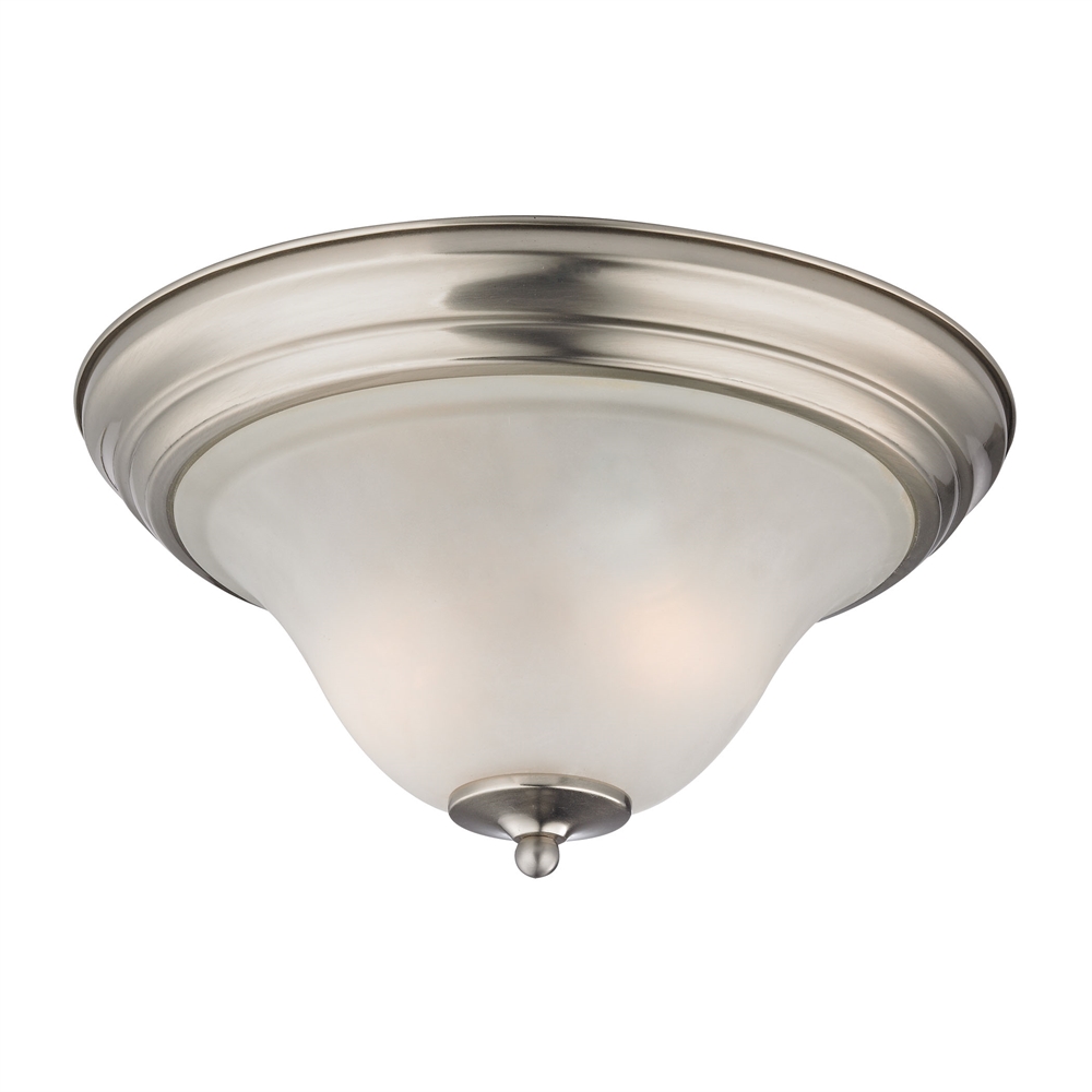 Kingston 2 Light Flush Mount
 In Brushed Nickel. The main picture.